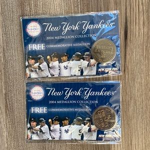 New York Yankees 2004 Medallion Collection Sealed 2 NY Post Commemorative Coins